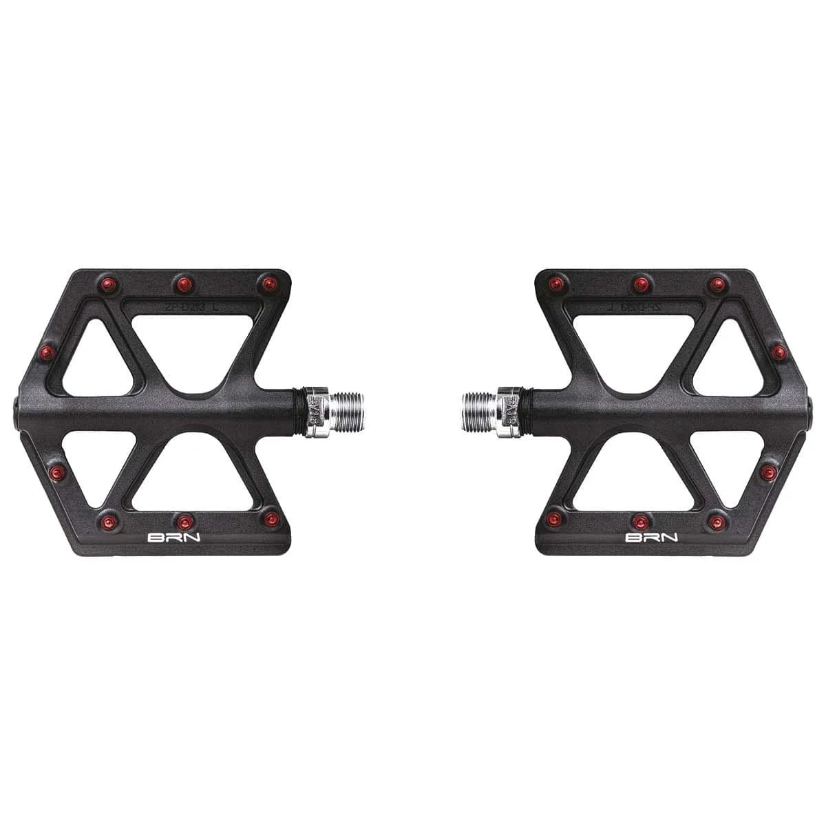 Pedali BRN Kite Carbon Neri/Rossi