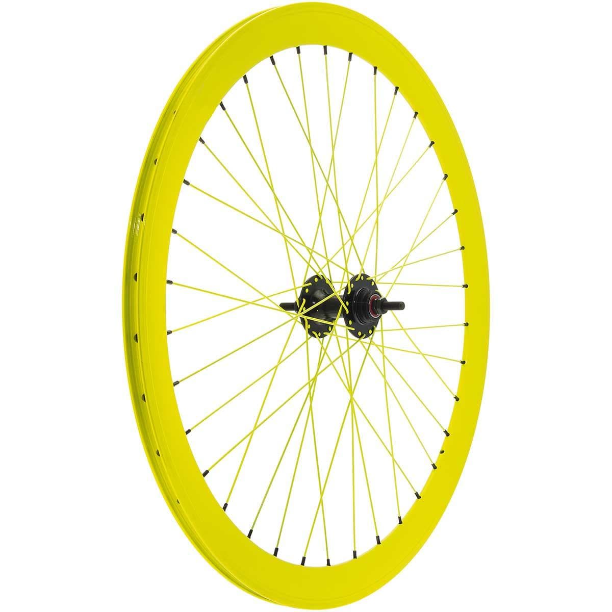 Ruote Fixed senza pista frenante Gialle fluo
