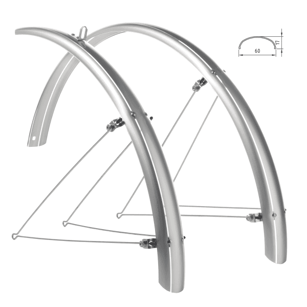 Coppia parafanghi 26"x60 mm con morsetti scorrevoli