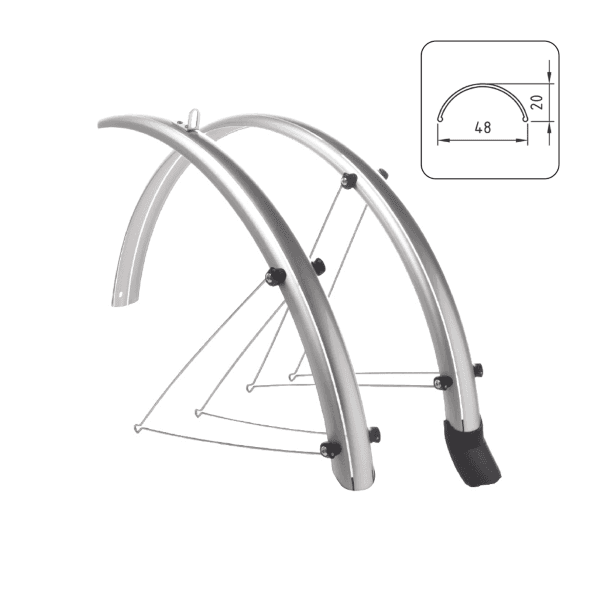 Coppia parafanghi 28"x48 mm